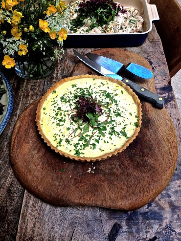 Herb Quiche with Red Amaranth